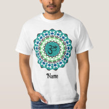 Símbolo Espiritual Mandala Yoga Om Blue Personaliz