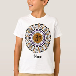 Camiseta Símbolo Espiritual Mandala Yoga Om Purple Personal