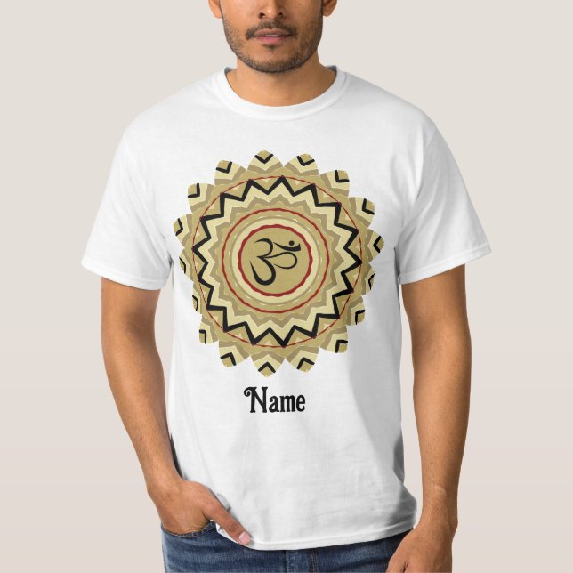 Camiseta Símbolo Espiritual Mandala Yoga Om Retropersonaliz (Frente)