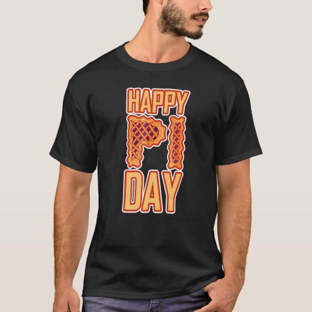 Camiseta Símbolo Feliz Pi Day Matemático Pie Funny Feliz D (Frente)