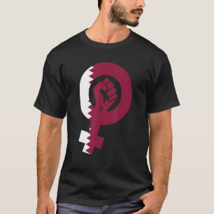 Camiseta Símbolo Feminista Bandeira do Catar