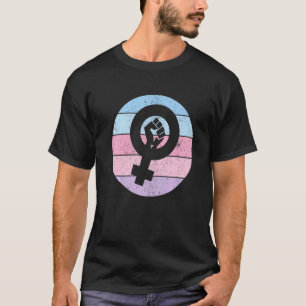 Camiseta Símbolo Feminista Bonito Empoderamento da Igualdad