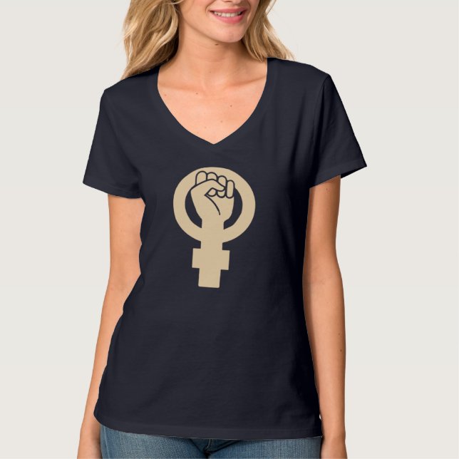 Camiseta Símbolo Feminista Coração Defende Igualdade Iguald (Frente)