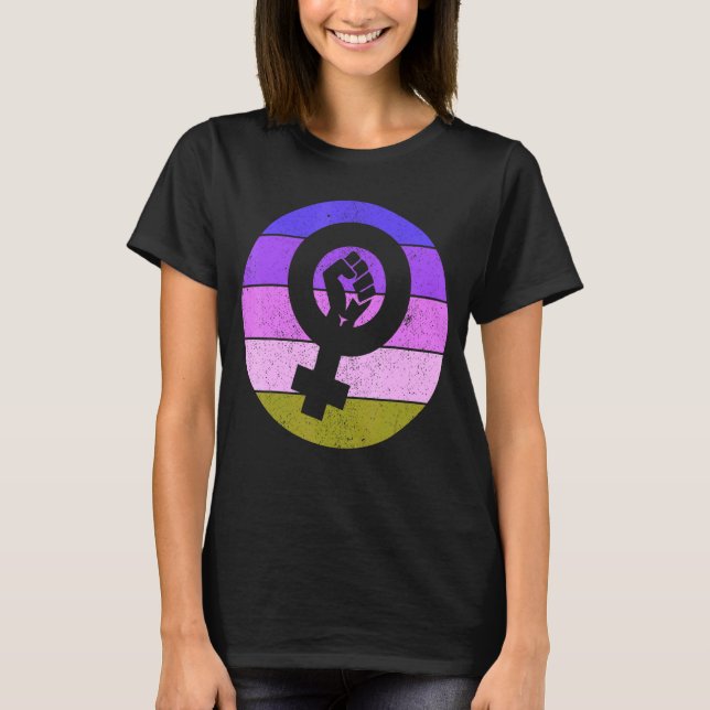 Camiseta Símbolo Feminista Empoderamento da Igualdade Femal (Frente)