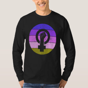 Camiseta Símbolo Feminista Empoderamento para Igualdade Fem