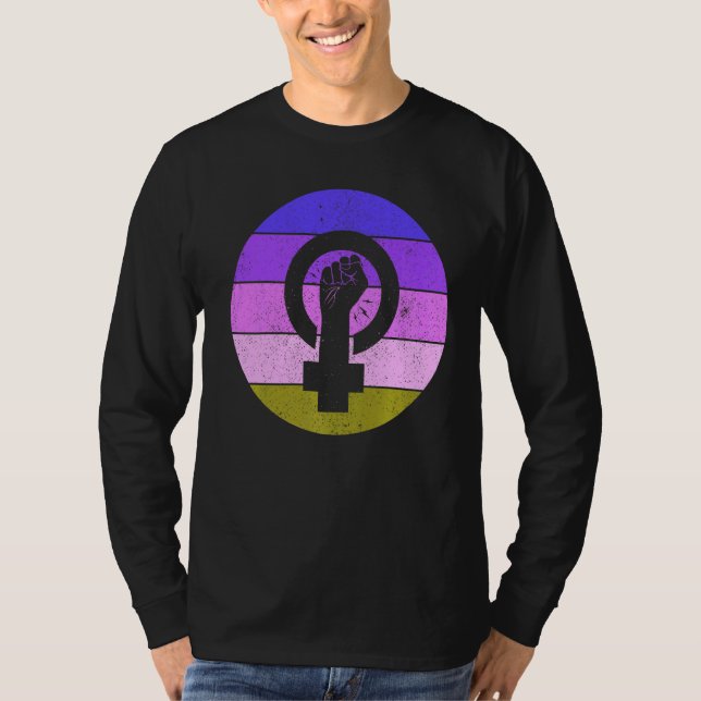 Camiseta Símbolo Feminista Empoderamento para Igualdade Fem (Frente)