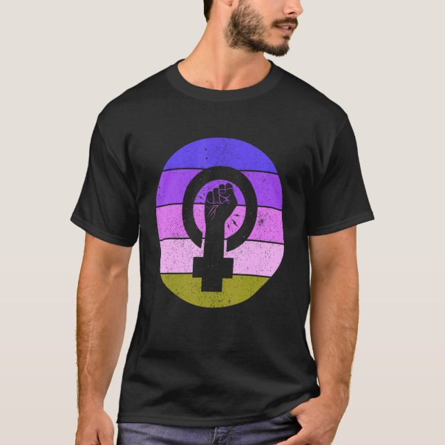 Camiseta Símbolo Feminista Empoderamento para Igualdade Fem (Frente)