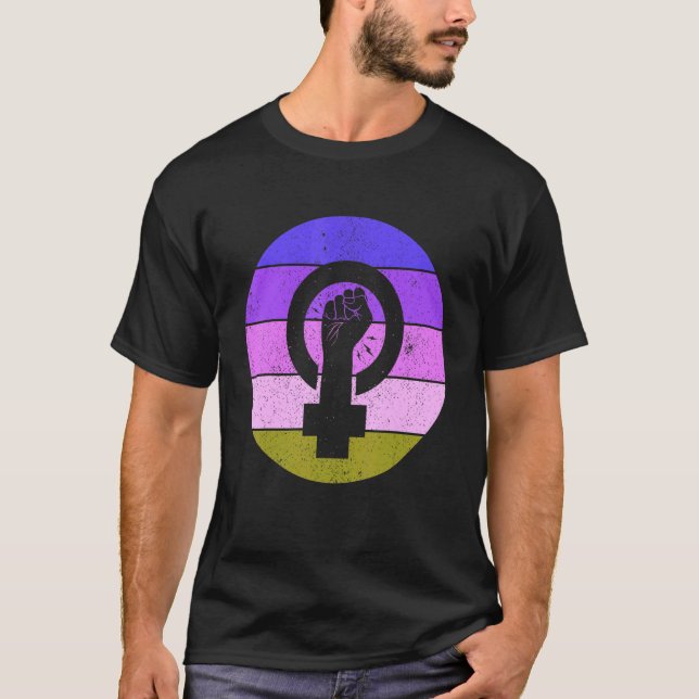 Camiseta Símbolo Feminista Empoderamento para Igualdade Fem (Frente)