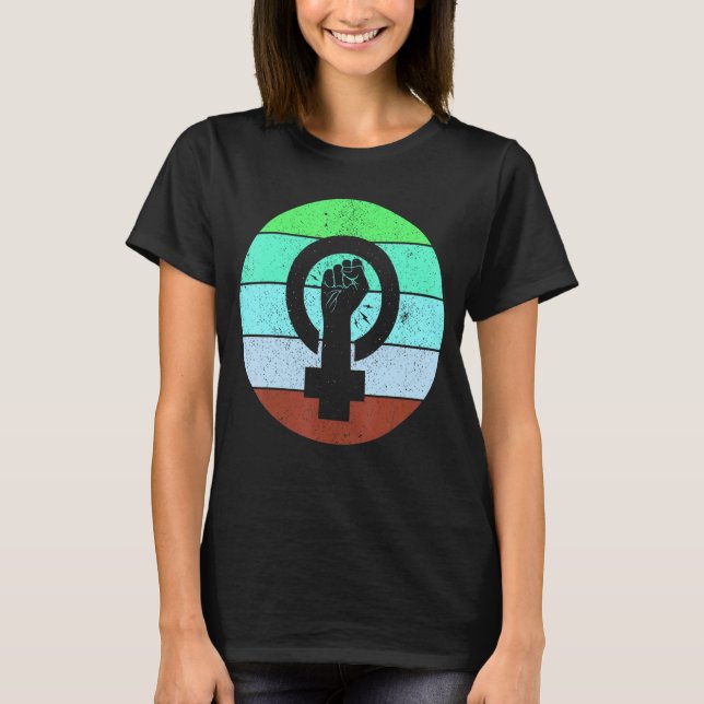Camiseta Símbolo Feminista Empoderamento para Igualdade Fem (Frente)