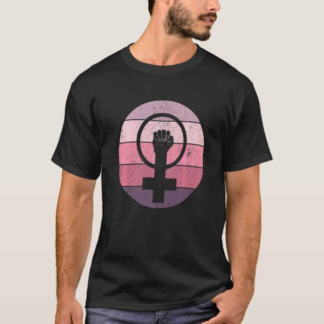 Camiseta Símbolo Feminista Igualdade Feminina Mulher Cima F (Frente)