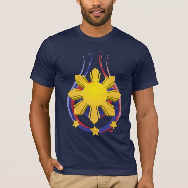 Camiseta Símbolo filipino - emblema de Pinoy (Frente)