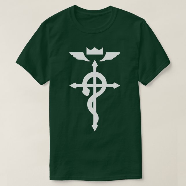 Camiseta Símbolo Flamels Cross Alchemy (Frente do Design)