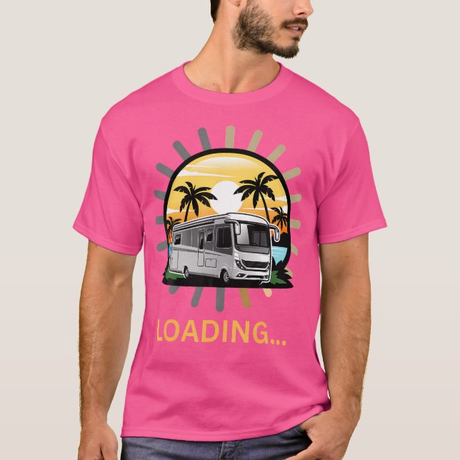 Camiseta Símbolo Funny Rv Motorhome Camping Loading (Frente)