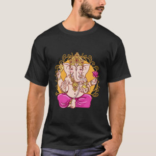 Camiseta Símbolo Ganesh Yoga Hindu Men Meditação Gift