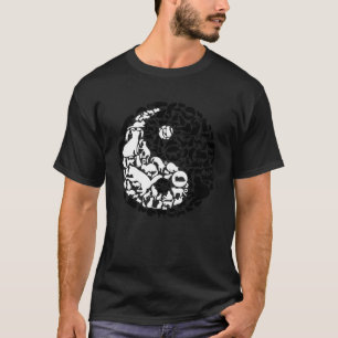Camiseta Símbolo Gato dos Gatos Chineses Yin Yang