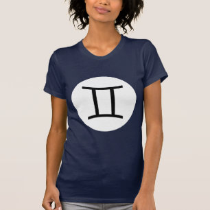 Camiseta Símbolo Gemini - Tee Escuro - Personalizado