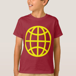 Camiseta Símbolo globo - Amarelo