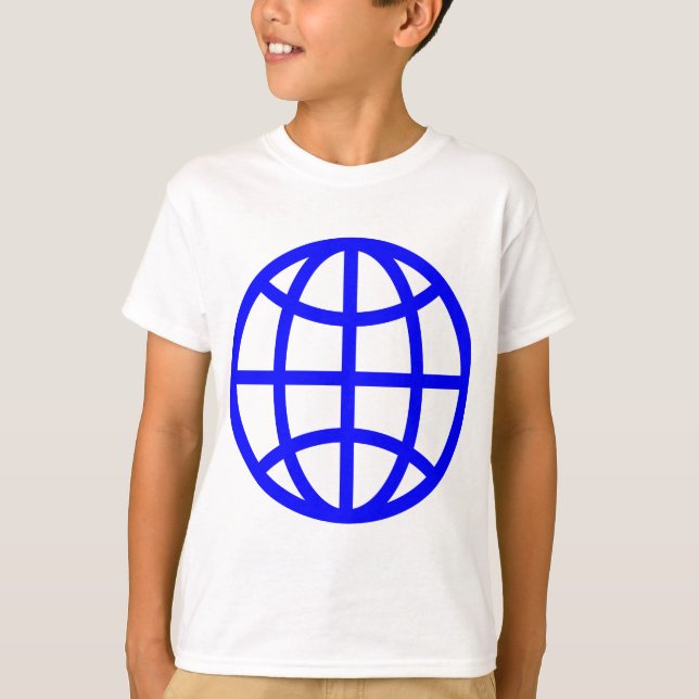 Camiseta Símbolo globo - Azul (Frente)