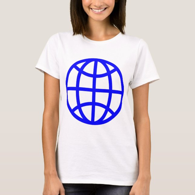 Camiseta Símbolo globo - Azul (Frente)