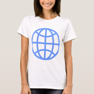 Camiseta Símbolo globo - Azul bebê