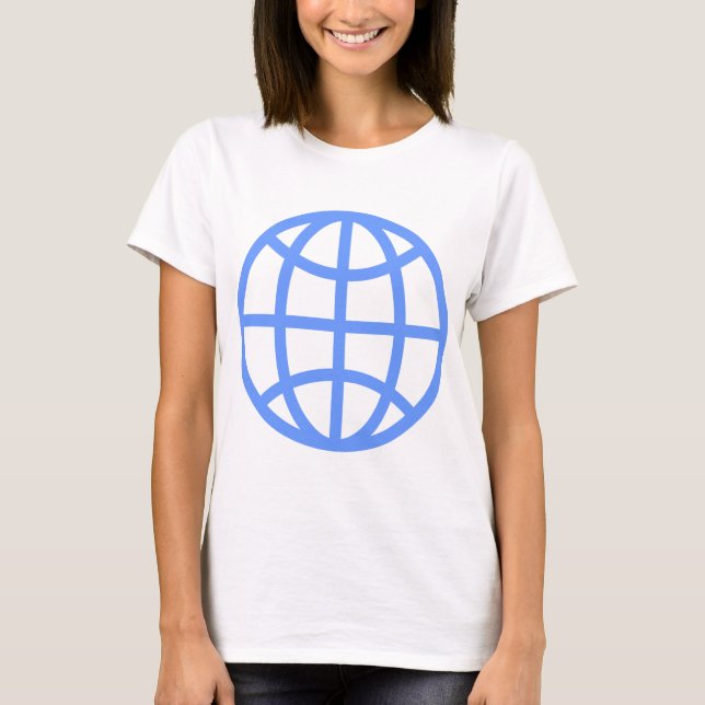 Camiseta Símbolo globo - Azul bebê (Frente)