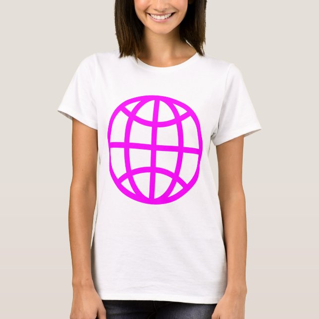 Camiseta Símbolo globo - Magenta (Frente)