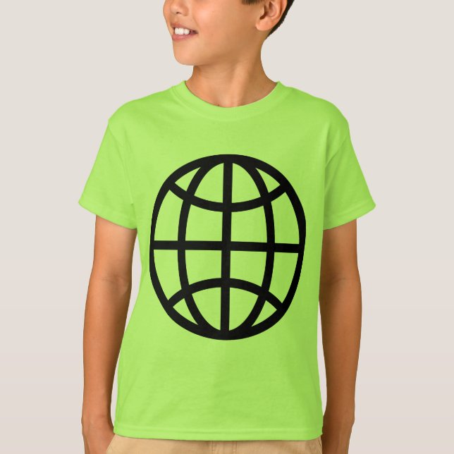 Camiseta Símbolo globo - Preto (Frente)