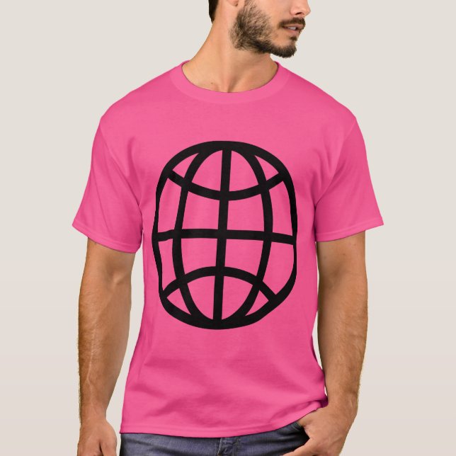 Camiseta Símbolo globo - Preto (Frente)