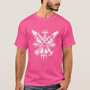 Camiseta Símbolo Grunge Vegvisir Raven