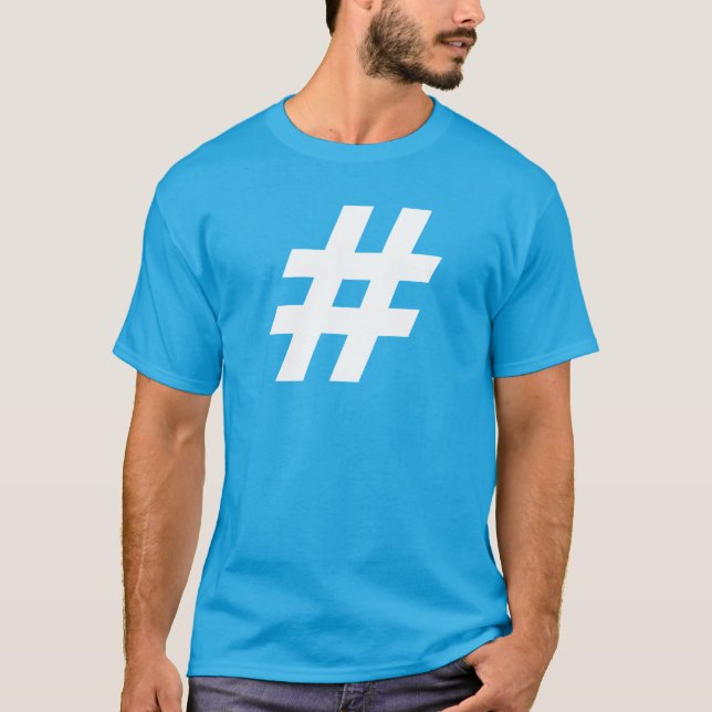 Camiseta Símbolo Hashtag Design # (Frente)