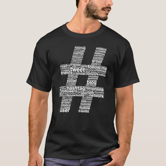 Camiseta Símbolo Hashtag Design (Frente)