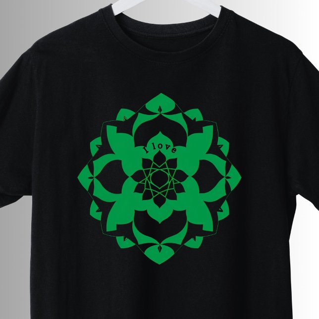 Camiseta Símbolo Heart Chakra Green Anahata Yoga (Criador carregado)