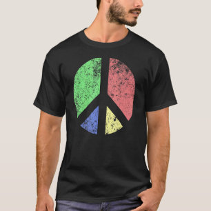 Camiseta Símbolo Hippie do Símbolo Hippie Inverso do Símbol