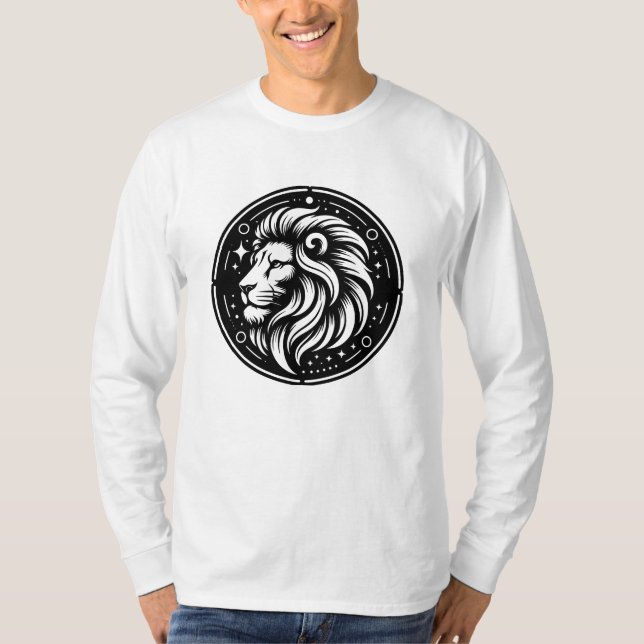 Camiseta Símbolo Horoscópio Leo Lion Símbolo (Frente)