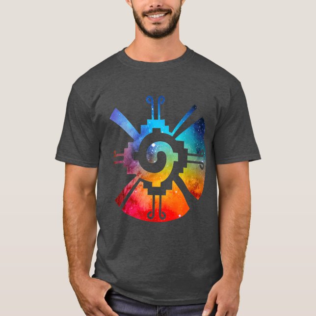 Camiseta Símbolo Hunab Ku Aztec Mayan Galaxy (Frente)