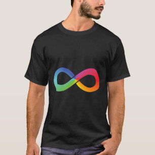 Camiseta Símbolo Infinito Arco-Íris Neurodive de Consciênci