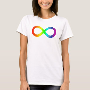 Camiseta Símbolo Infinito Autismo Arco-íris