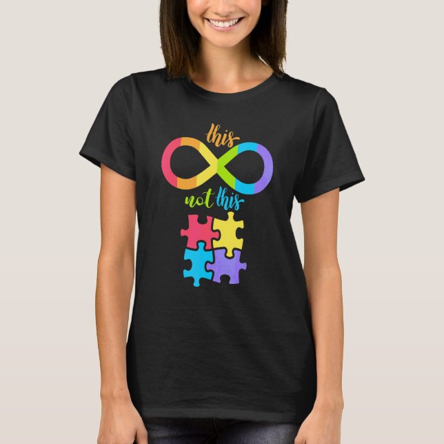 Camiseta Símbolo Infinito Autismo Não Quebra-cabeça Piece (Frente)