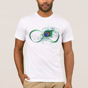 Camiseta Símbolo Infinito com Pavão