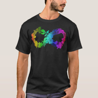 Camiseta Símbolo Infinito da Neurodiversidade Floral Autism