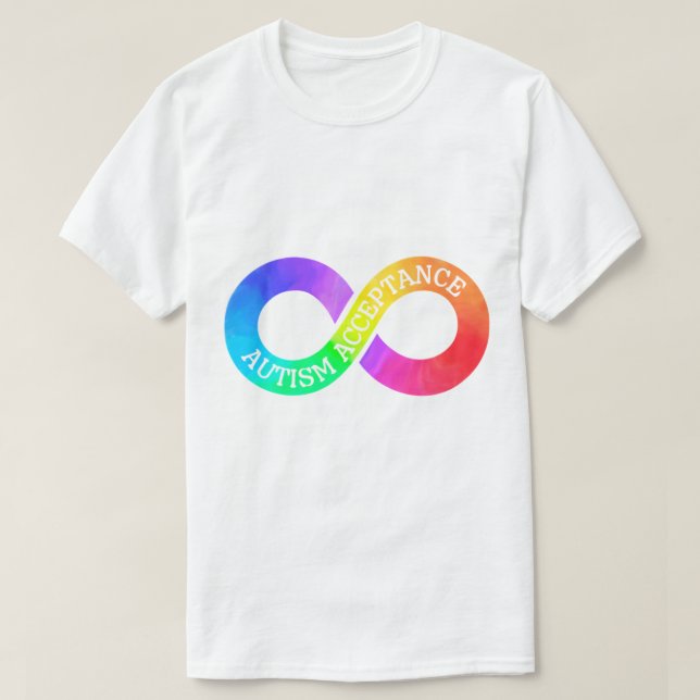 Camiseta Símbolo Infinito de Aceitação do Autismo (Frente do Design)