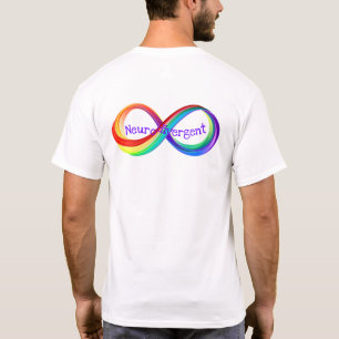 Camiseta Símbolo Infinito do Arco-Íris Neurodivergente