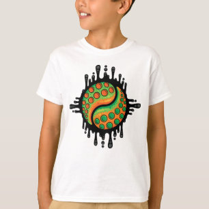 Camiseta Símbolo Inky Octopus Tentacle Yin Yang