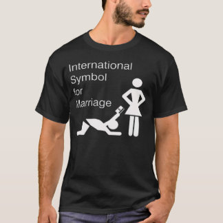 Camiseta Símbolo internacional para o t-shirt do casamento