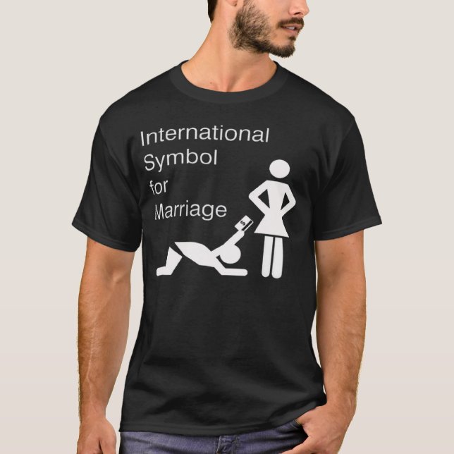 Camiseta Símbolo internacional para o t-shirt do casamento (Frente)