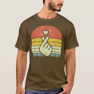 Camiseta Símbolo K-pop Hand Heart K-drama Coreano Pop Music
