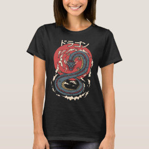 Camiseta Símbolo Kanji Aestético do Dragão Japonês Tatto