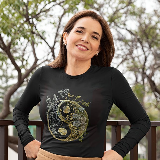 Camiseta Símbolo legal de Meditação Espiritual Yin e Yang (Criador carregado)