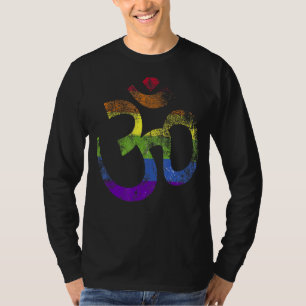 Camiseta Símbolo Lgbt Om Yoga Lgbt Pride Aum Ohm
