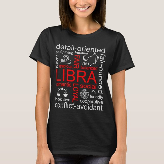 Camiseta Símbolo Libra Zodiac (Frente)